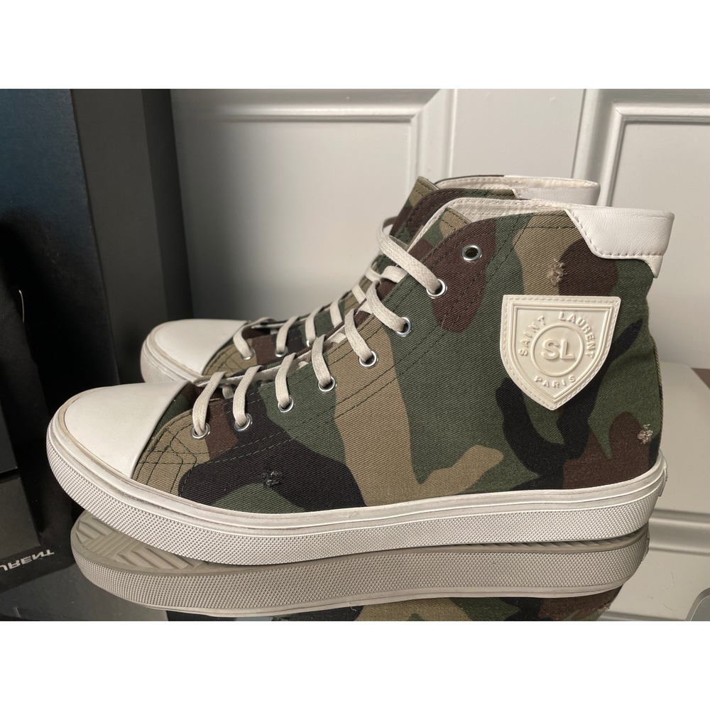 Saint Laurent 588275 Bedford Camouflage Moon Plus HiTop Men's sneaker shoe Eu 41 - Picture 9 of 10